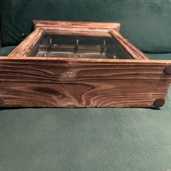 Vintage Wooden Key Cabinet with Hooks - Picture 6 of 9